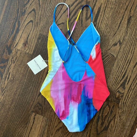 Mara Hoffman Women's Emma Cross Back One Piece Swimsuit - Picture 4 of 5